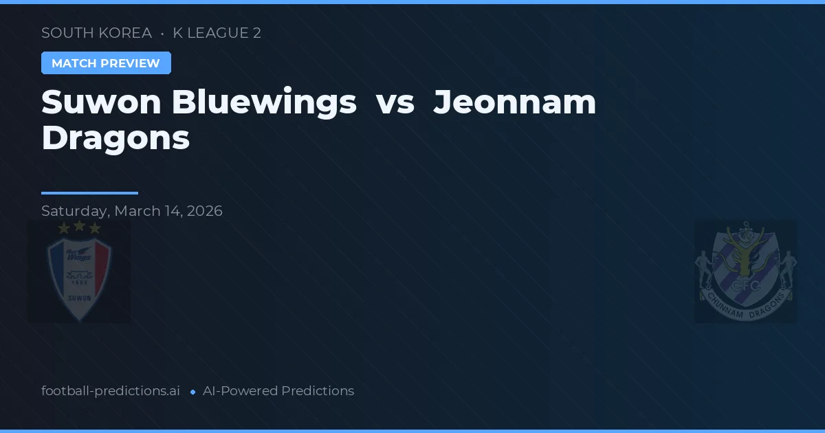 Suwon Bluewings vs Jeonnam Dragons — typy i zapowiedź meczu