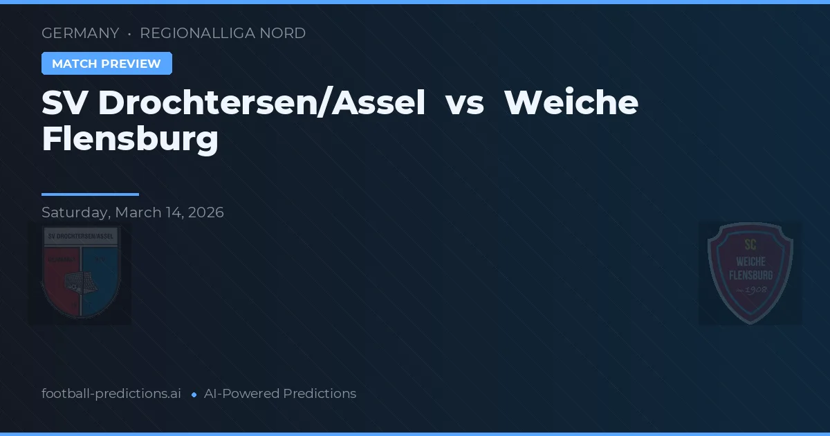 SV Drochtersen/Assel vs Weiche Flensburg — typy i zapowiedź meczu