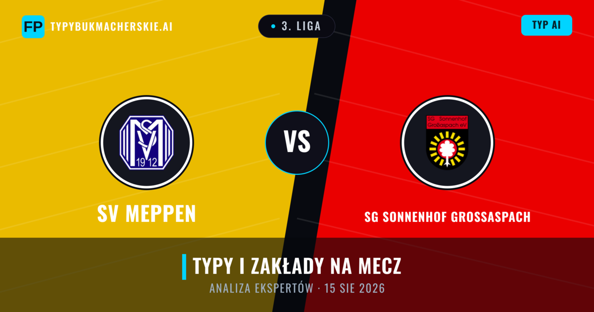 SV Meppen vs SG Sonnenhof Großaspach — typy i zapowiedź meczu