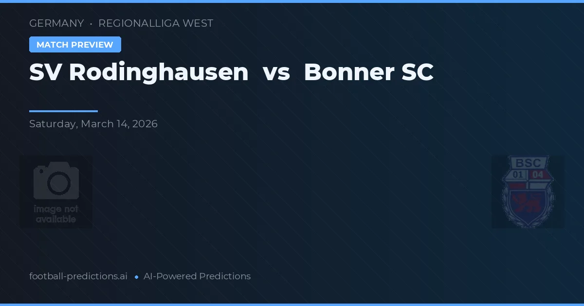 SV Rodinghausen vs Bonner SC — typy i zapowiedź meczu