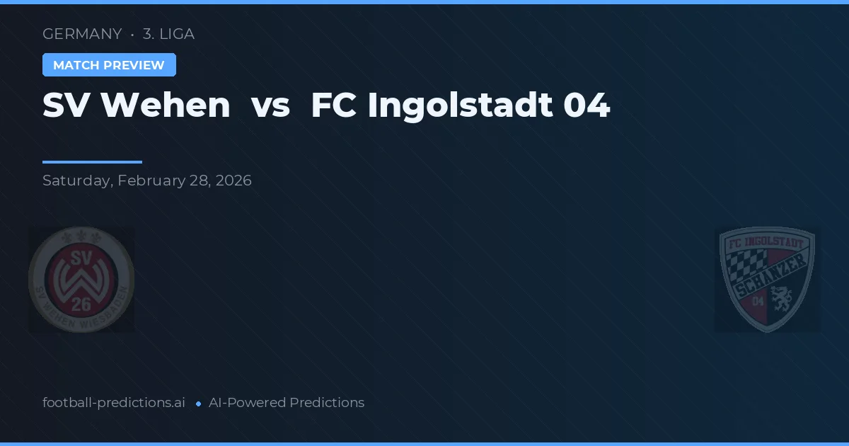 SV Wehen vs Ingolstadt 04 — typy i zapowiedź meczu