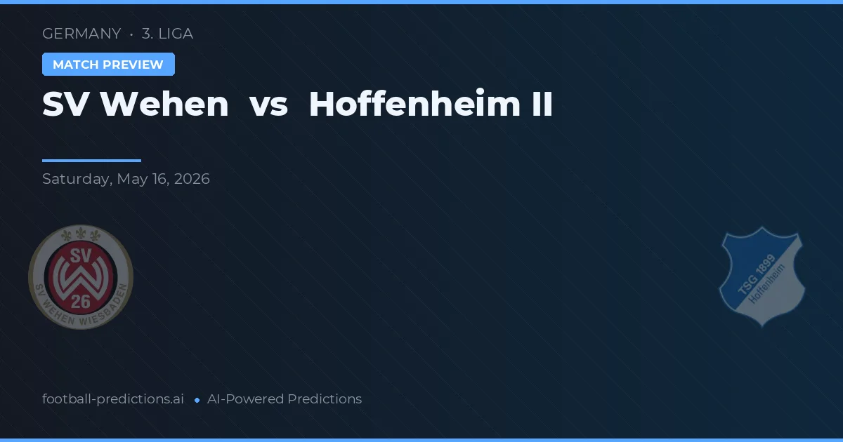 SV Wehen vs Hoffenheim II — typy i zapowiedź meczu