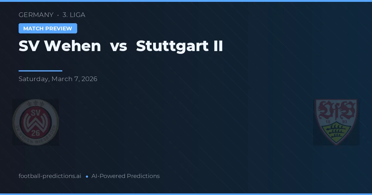 SV Wehen vs Stuttgart II — typy i zapowiedź meczu