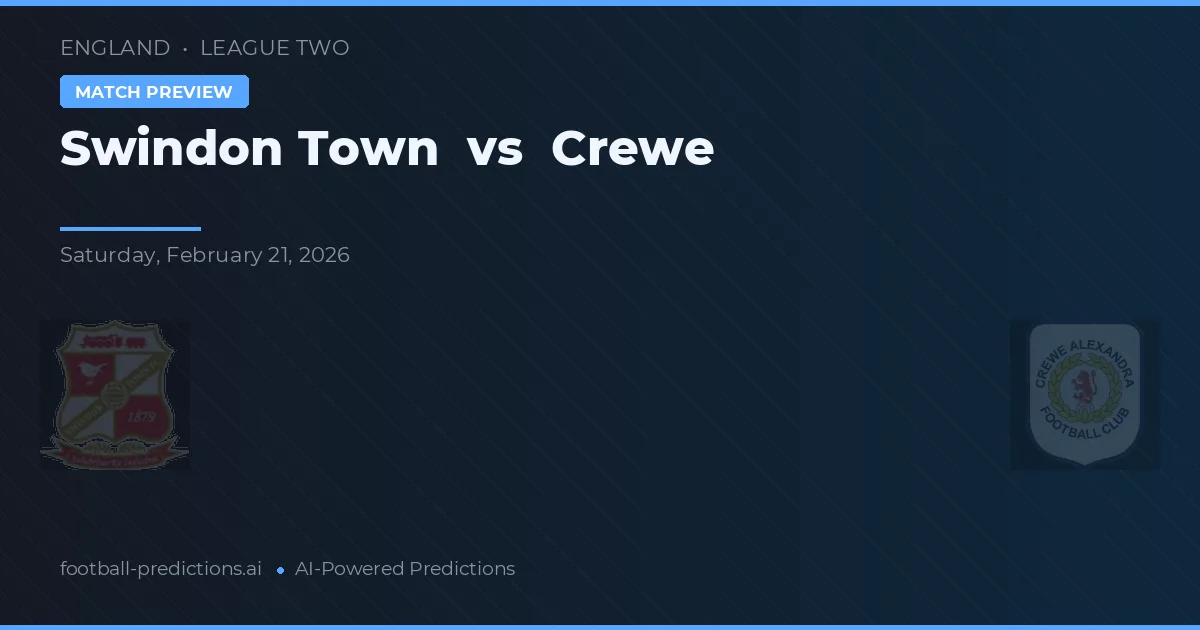 Swindon Town vs Crewe — typy i zapowiedź meczu