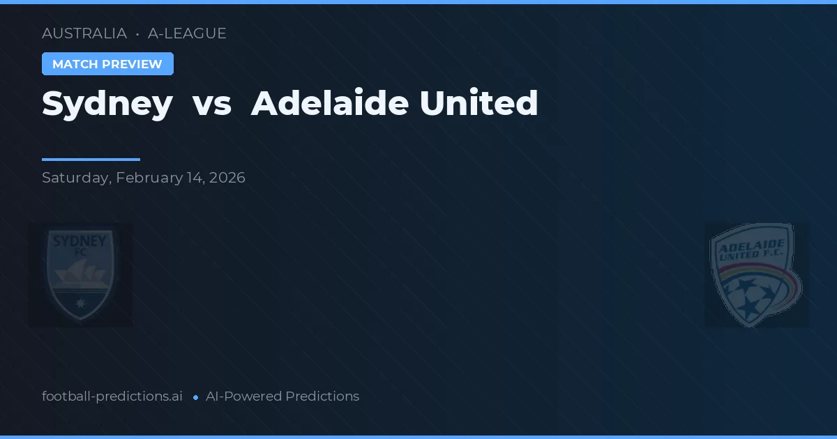 Sydney vs Adelaide United — typy i zapowiedź meczu