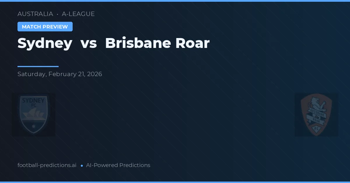 Sydney vs Brisbane Roar — typy i zapowiedź meczu