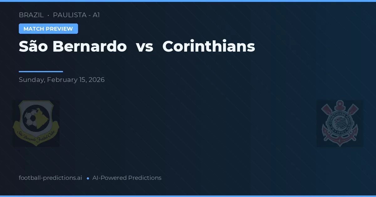 São Bernardo vs Corinthians — typy i zapowiedź meczu