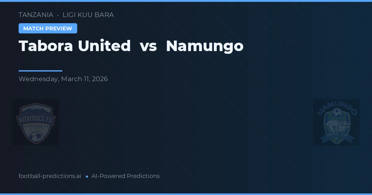 Tabora United vs Namungo — typy i zapowiedź meczu