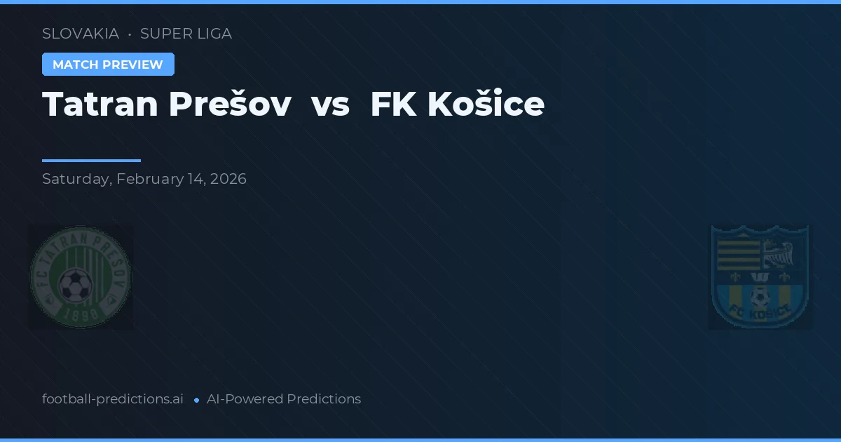 Tatran Prešov vs FK Košice — typy i zapowiedź meczu