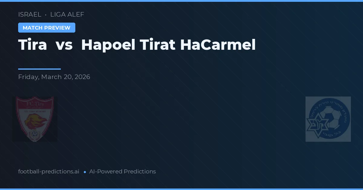 Tira vs Hapoel Tirat HaCarmel — typy i zapowiedź meczu