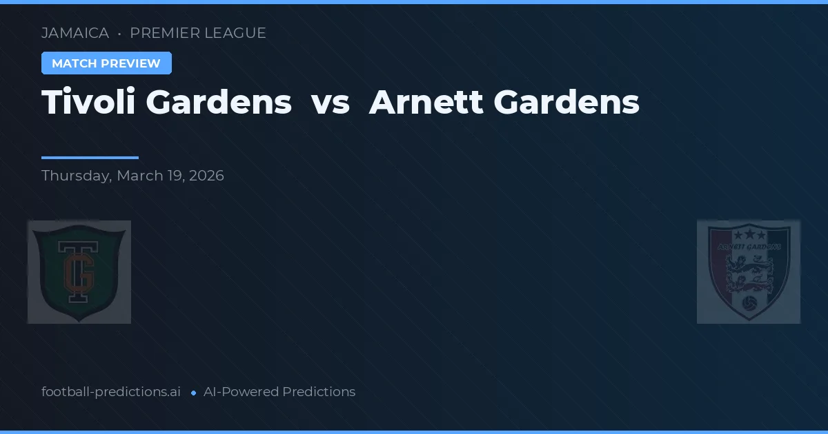 Tivoli Gardens vs Arnett Gardens — typy i zapowiedź meczu