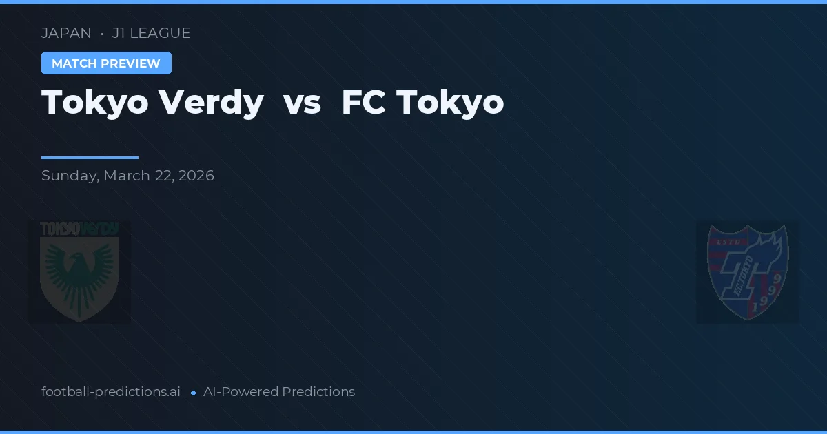 Tokyo Verdy vs FC Tokyo — typy i zapowiedź meczu