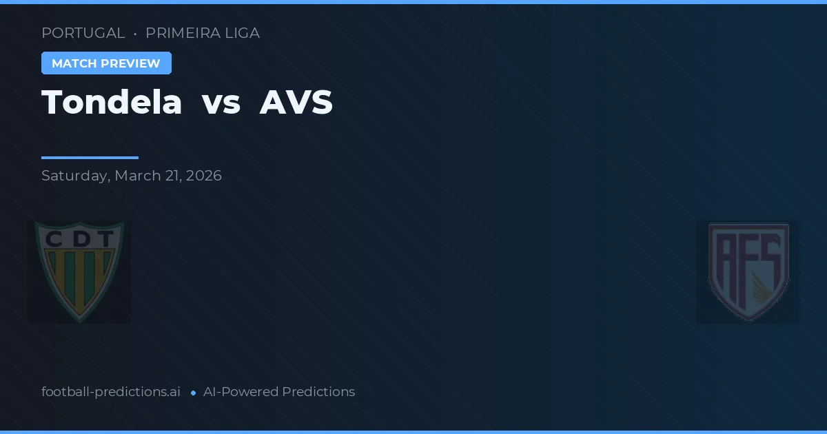Tondela vs AVS — typy i zapowiedź meczu