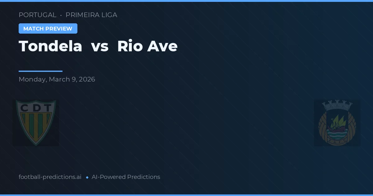 Tondela vs Rio Ave — typy i zapowiedź meczu