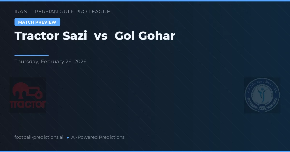 Traktor Sazi vs Gol Gohar — typy i zapowiedź meczu