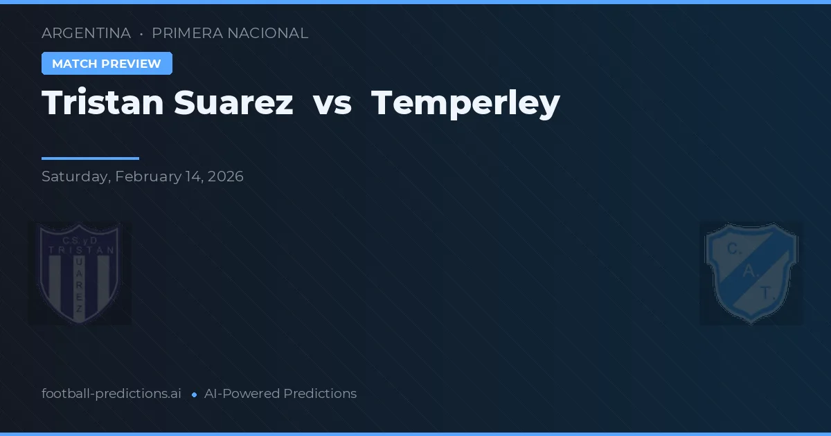 Tristán Suárez vs Temperley — typy i zapowiedź meczu
