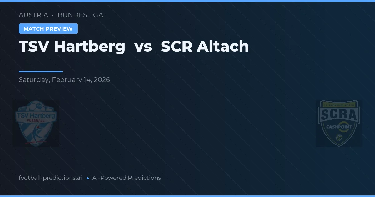 TSV Hartberg vs SCR Altach — typy i zapowiedź meczu