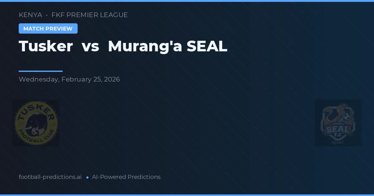 Tusker vs Murang'a SEAL — typy i zapowiedź meczu