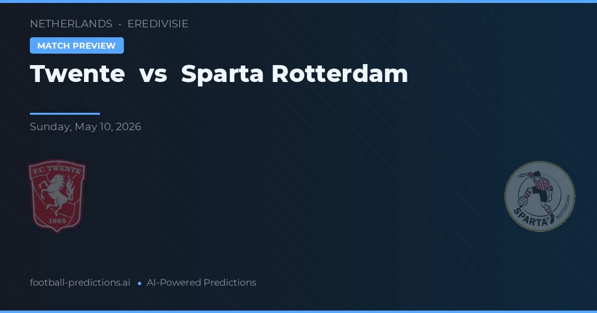 FC Twente vs Sparta Rotterdam — typy i zapowiedź meczu