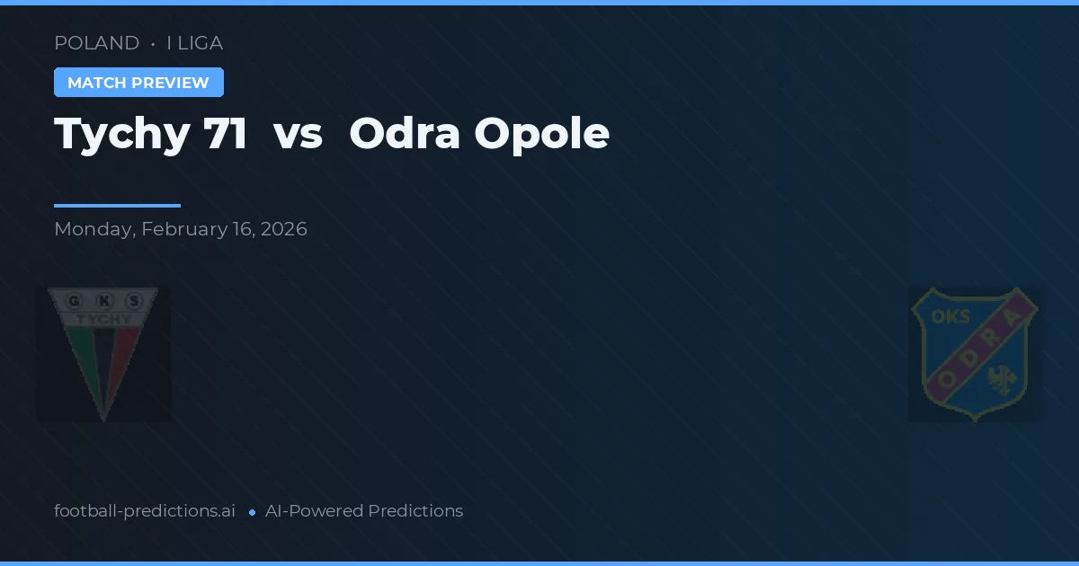 Tychy 71 vs Odra Opole — typy i zapowiedź meczu