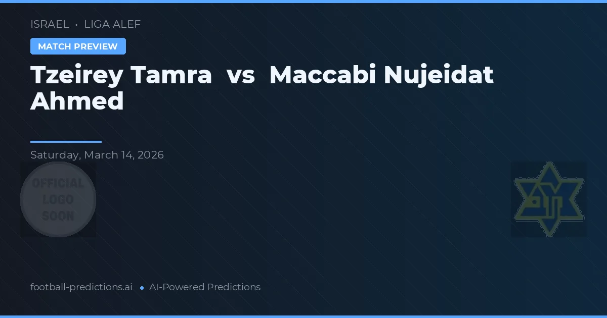Tzeirey Tamra vs Maccabi Nujeidat Ahmed — typy i zapowiedź meczu