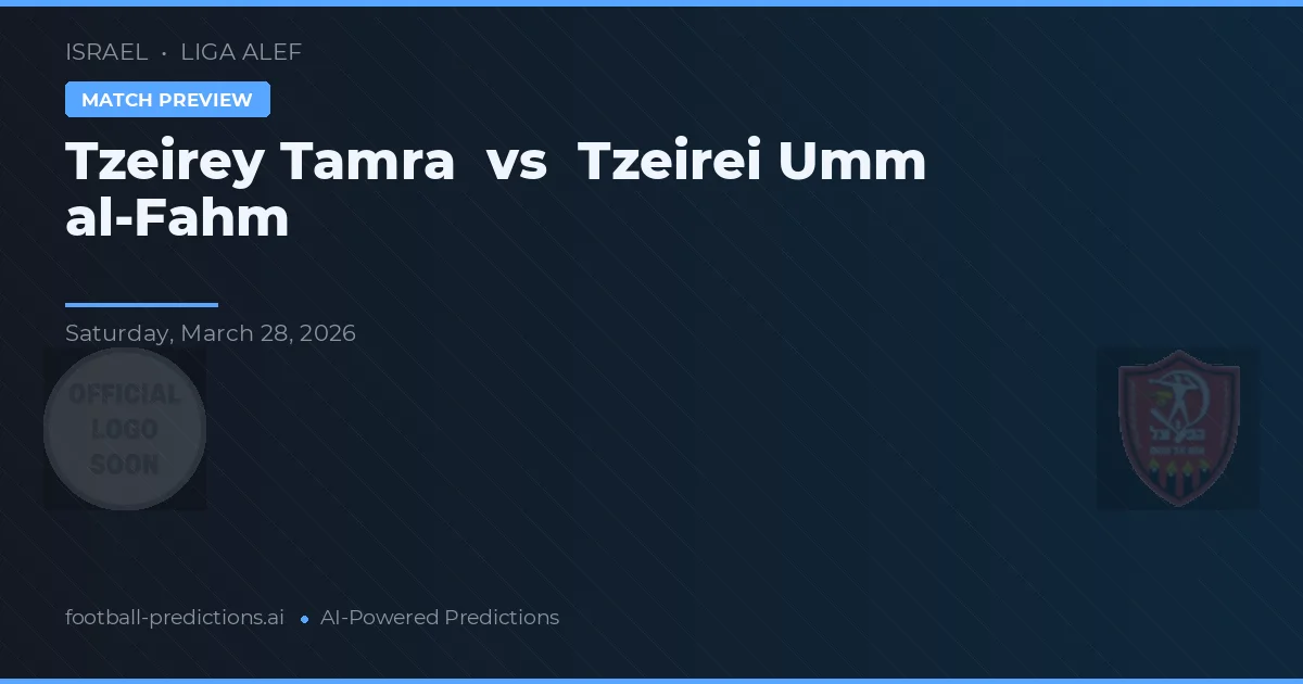 Tzeirey Tamra vs Tzeirei Umm al-Fahm — typy i zapowiedź meczu