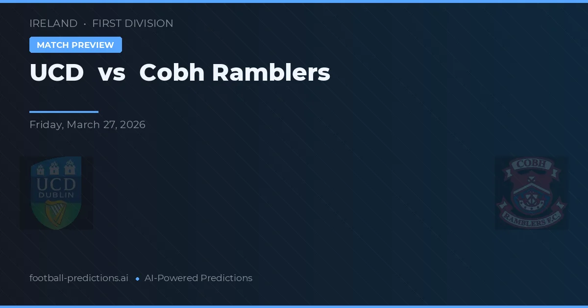 UCD vs Cobh Ramblers — typy i zapowiedź meczu