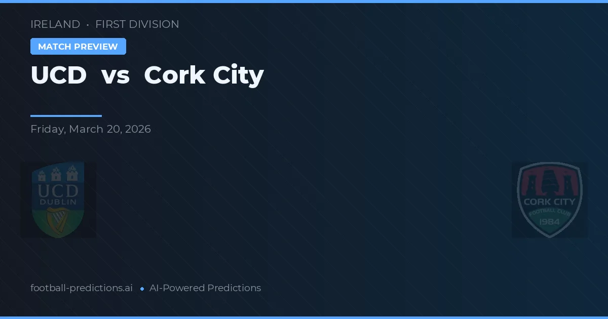 UCD vs Cork City — typy i zapowiedź meczu