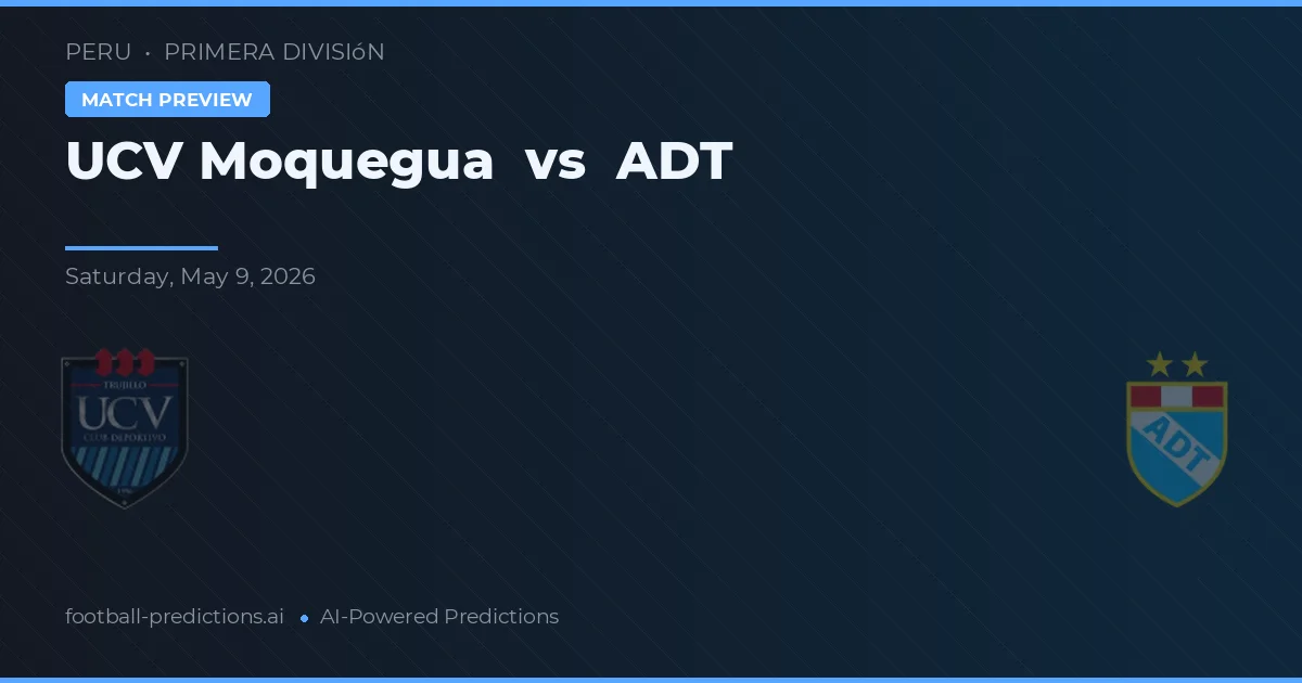 UCV Moquegua vs ADT — typy i zapowiedź meczu