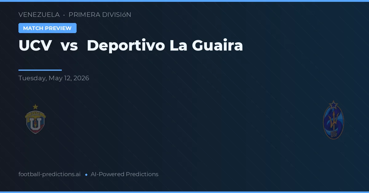UCV vs Deportivo La Guaira — typy i zapowiedź meczu