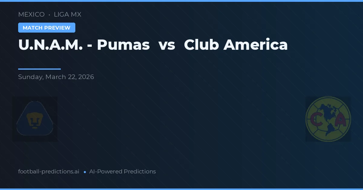 U.N.A.M. - Pumas vs Club America — typy i zapowiedź meczu