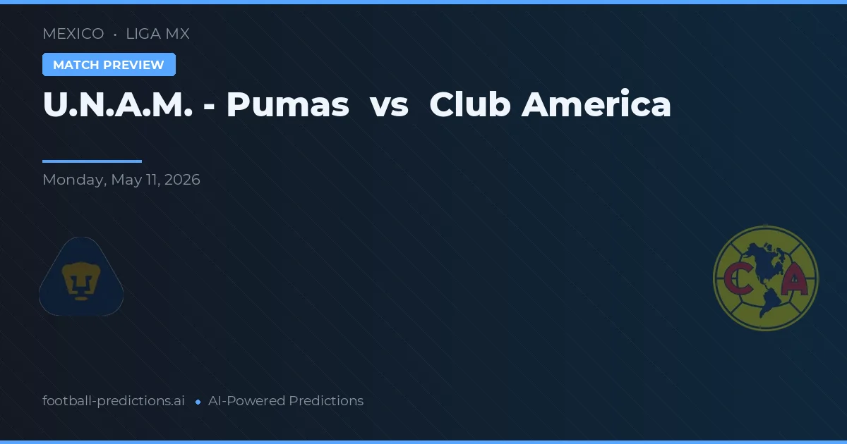 U.N.A.M. - Pumas vs Club America — typy i zapowiedź meczu