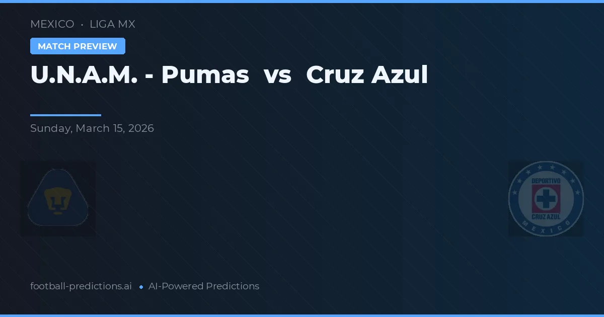 U.N.A.M. - Pumas vs Cruz Azul — typy i zapowiedź meczu