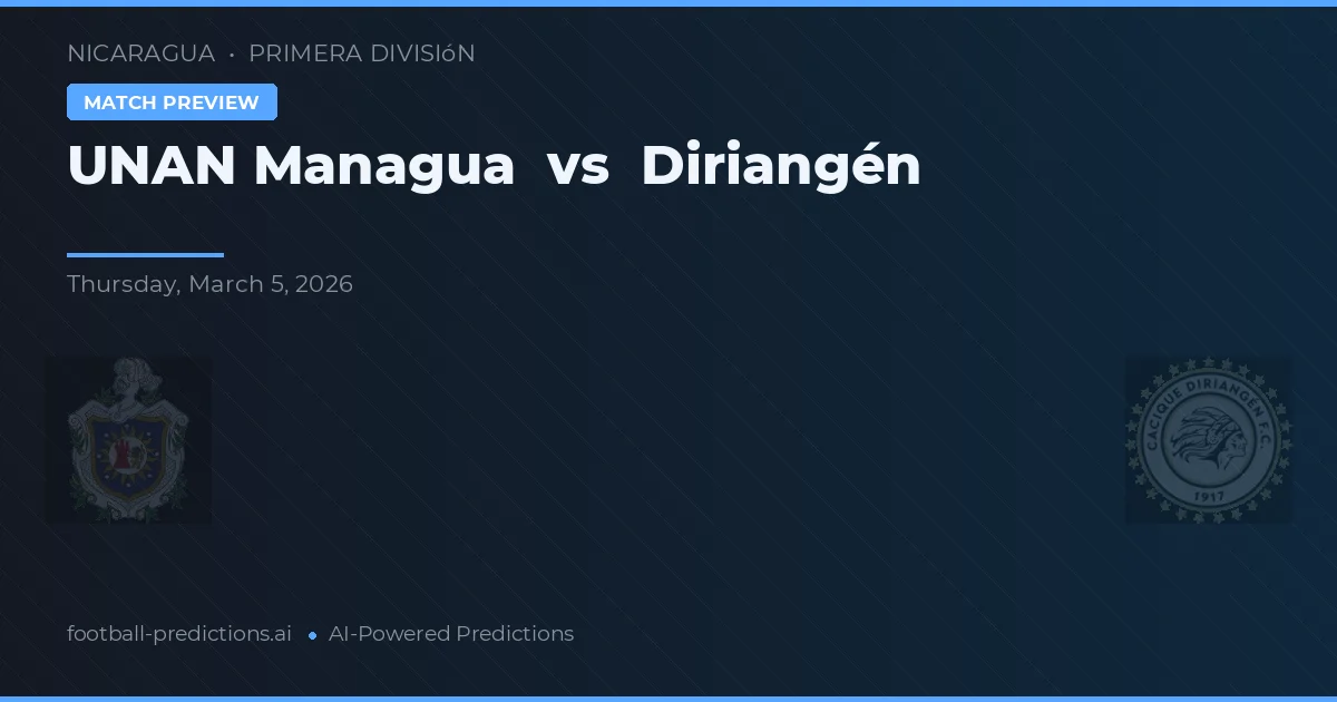 UNAN Managua vs Diriangén — typy i zapowiedź meczu