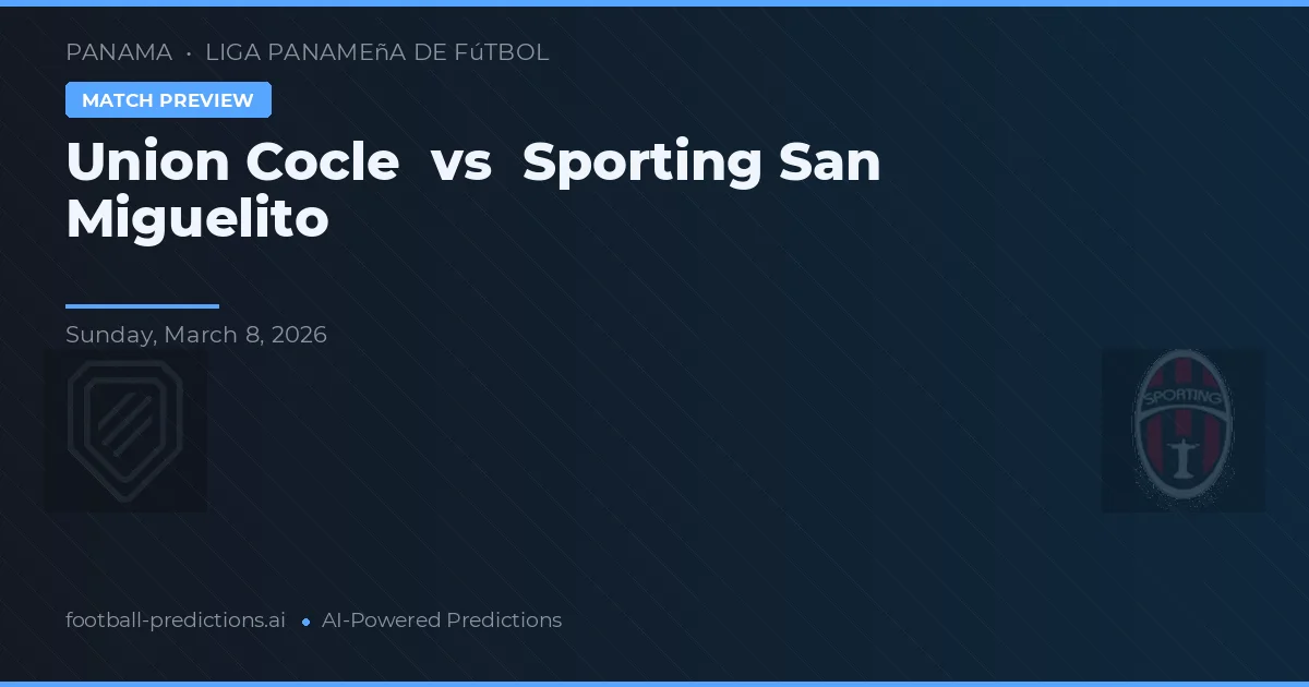 Union Coclé vs Sporting San Miguelito — typy i zapowiedź meczu
