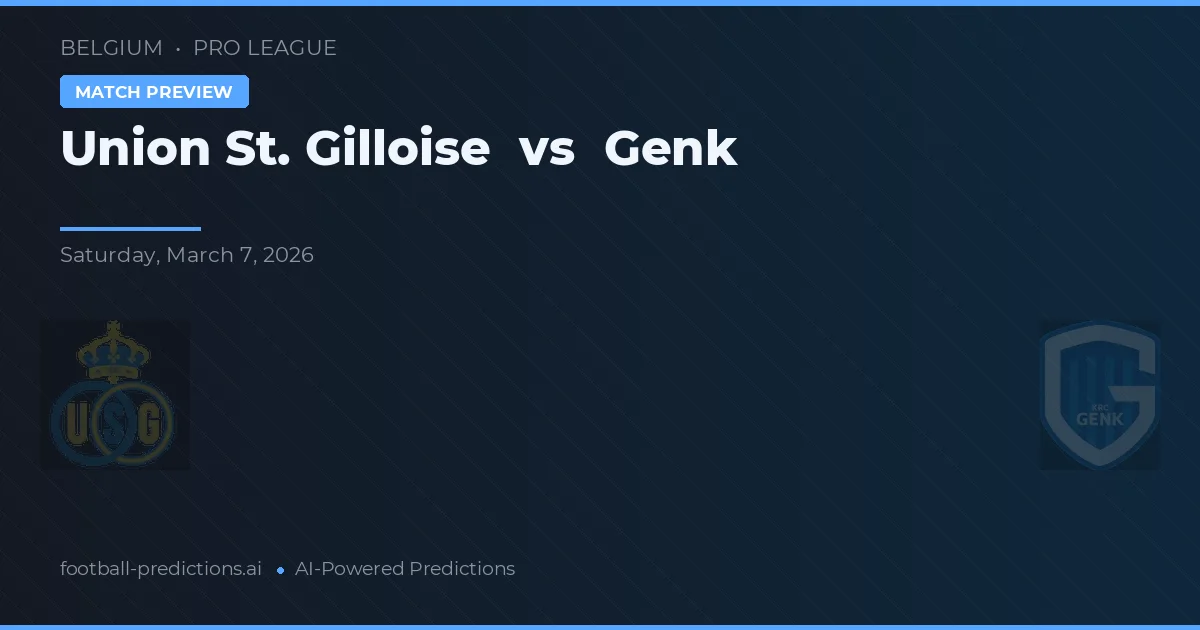 Union Saint-Gilloise vs Genk — typy i zapowiedź meczu