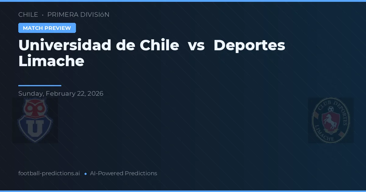 Universidad de Chile vs Deportes Limache — typy i zapowiedź meczu