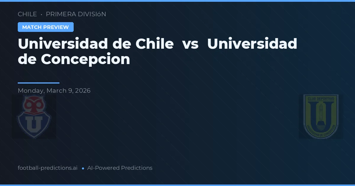 Universidad de Chile vs Universidad de Concepción — typy i zapowiedź meczu