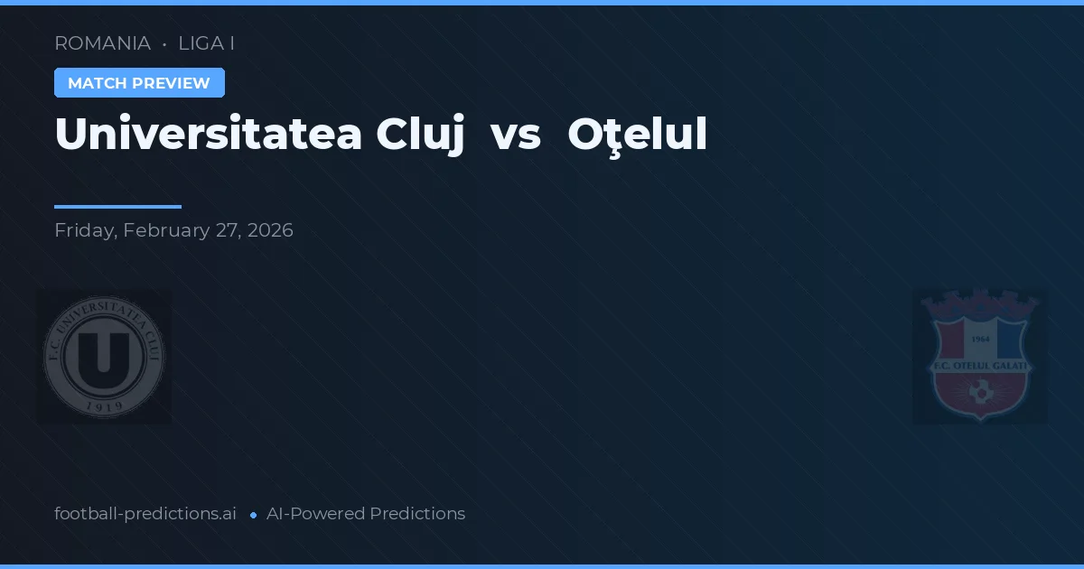 Universitatea Cluj vs Oțelul — typy i zapowiedź meczu
