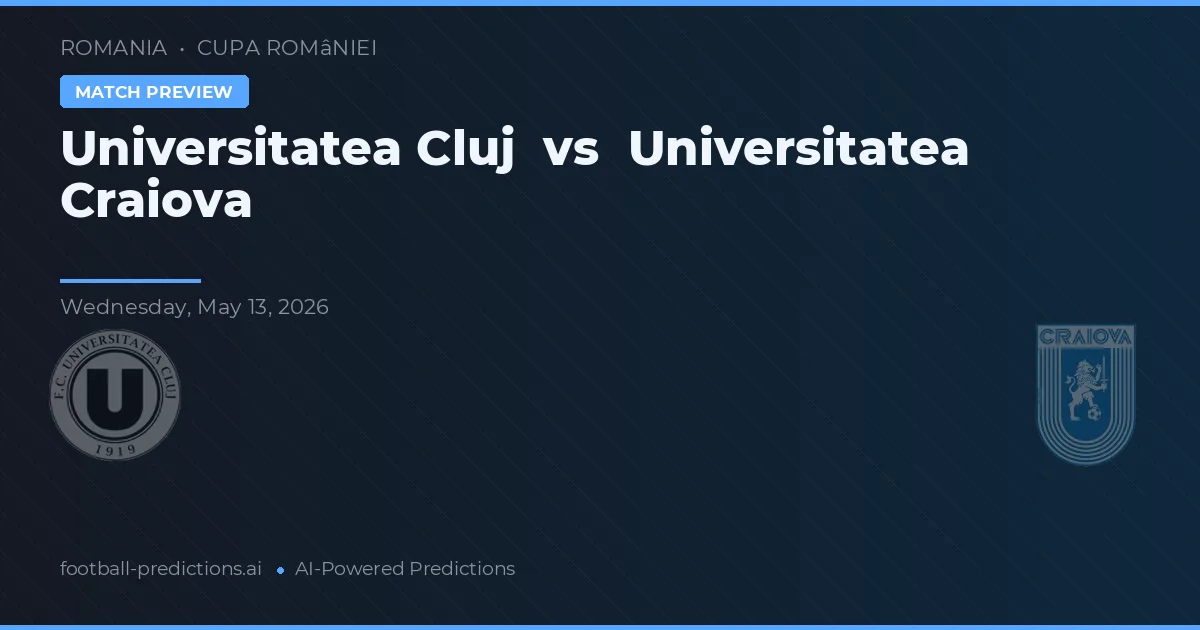 Universitatea Cluj vs Universitatea Craiova — typy i zapowiedź meczu