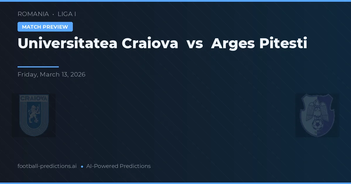 Universitatea Craiova vs Argeș Pitești — typy i zapowiedź meczu