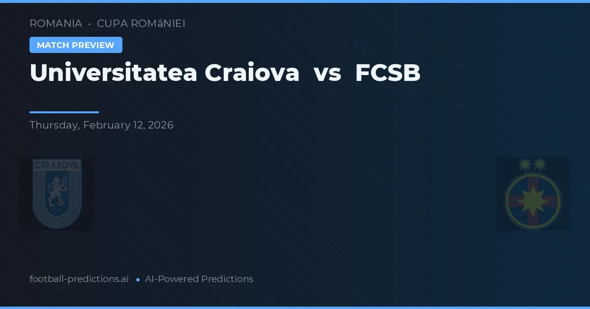 Universitatea Craiova vs FCSB — typy i zapowiedź meczu