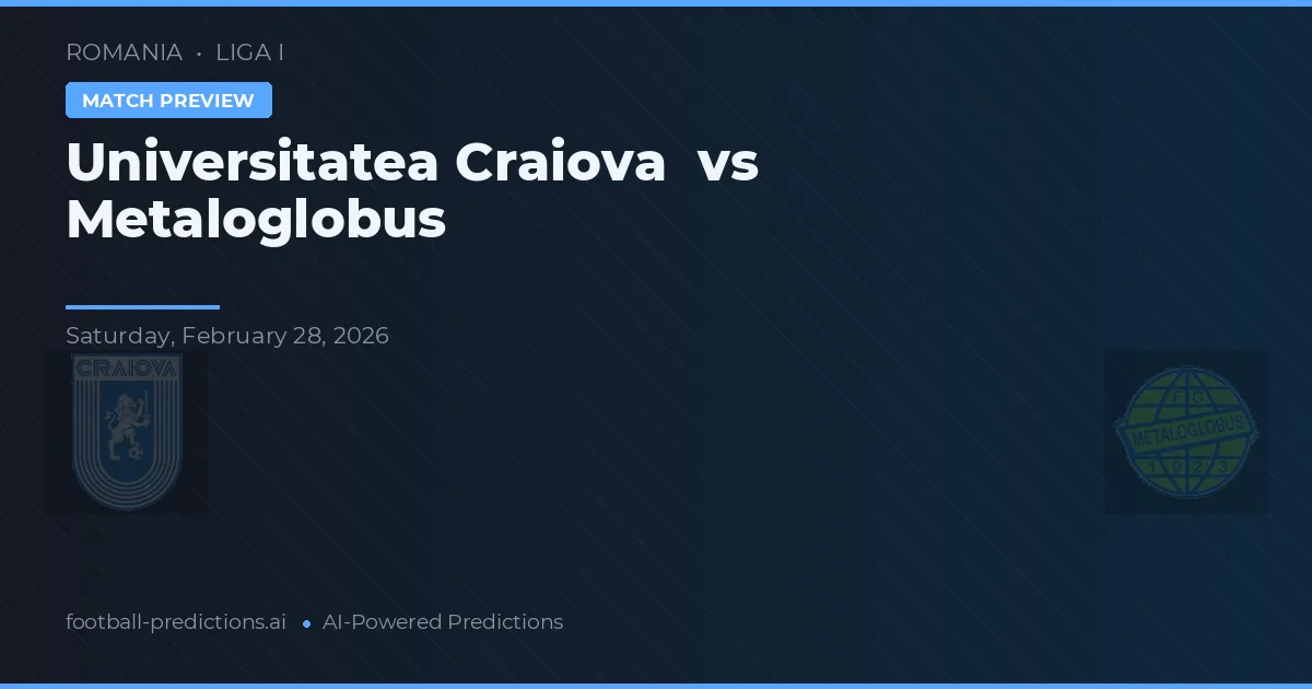 Universitatea Craiova vs Metaloglobus — typy i zapowiedź meczu