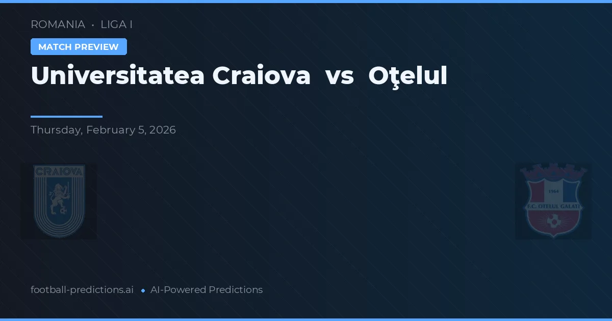 Universitatea Craiova vs Oțelul — typy i zapowiedź meczu