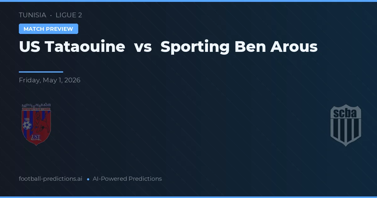 US Tataouine vs Sporting Ben Arous — typy i zapowiedź meczu
