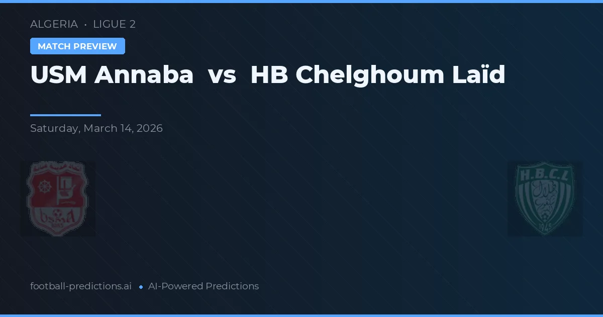 USM Annaba vs HB Chelghoum Laïd — typy i zapowiedź meczu