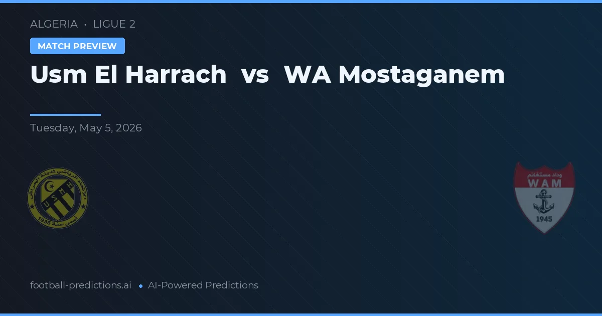 USM El Harrach vs WA Mostaganem — typy i zapowiedź meczu