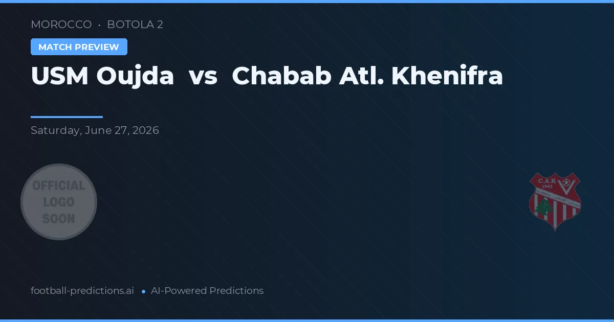 USM Oujda vs Chabab Atl. Khenifra — typy i zapowiedź meczu