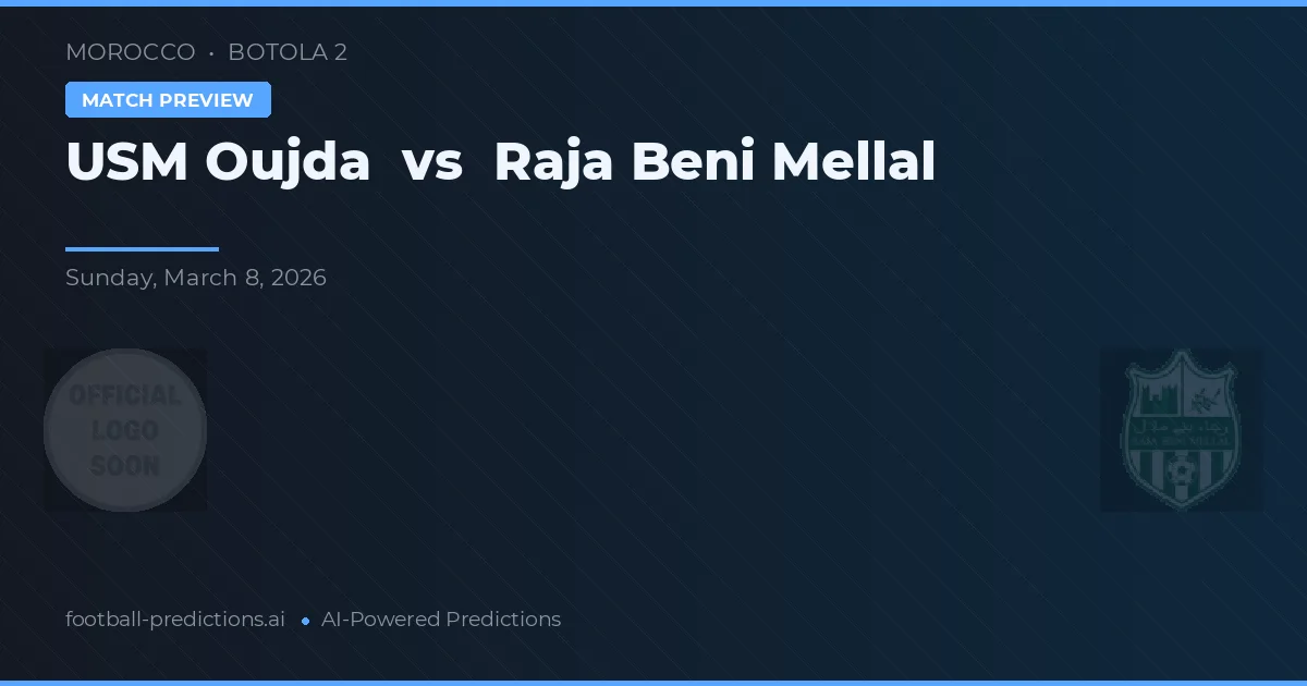 USM Oujda vs Raja Beni Mellal — typy i zapowiedź meczu