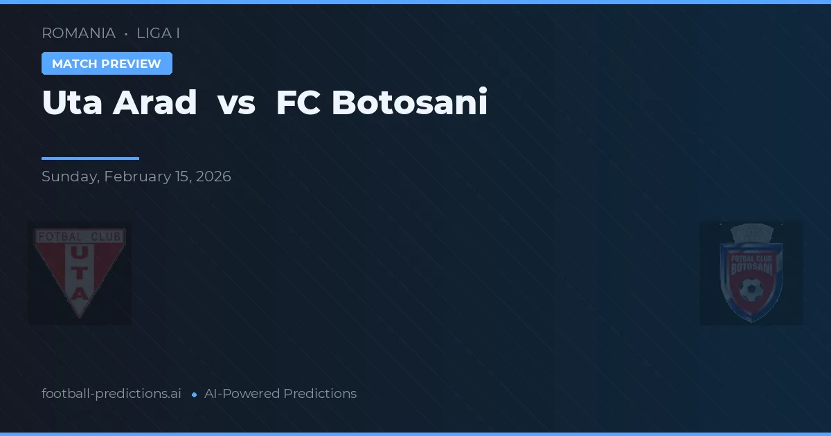 UTA Arad vs FC Botoșani — typy i zapowiedź meczu